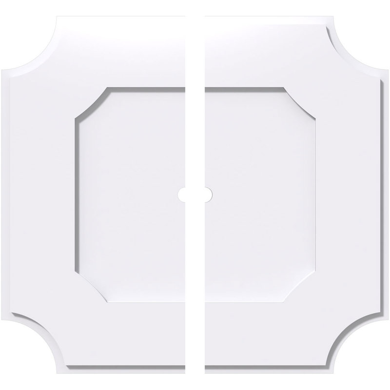 Médaillon de plafond contemporain en PVC de qualité architecturale, deux pièces 32 po x P 1 po x P 19 po x P 1 po