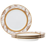 Noritake Charlotta Gold Holiday Harvest Appetizer Plates, 6-1/4"