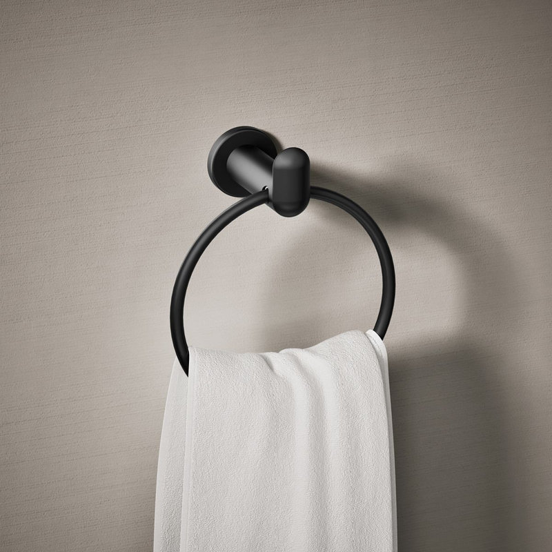 Kumin Towel Ring, Matte Black