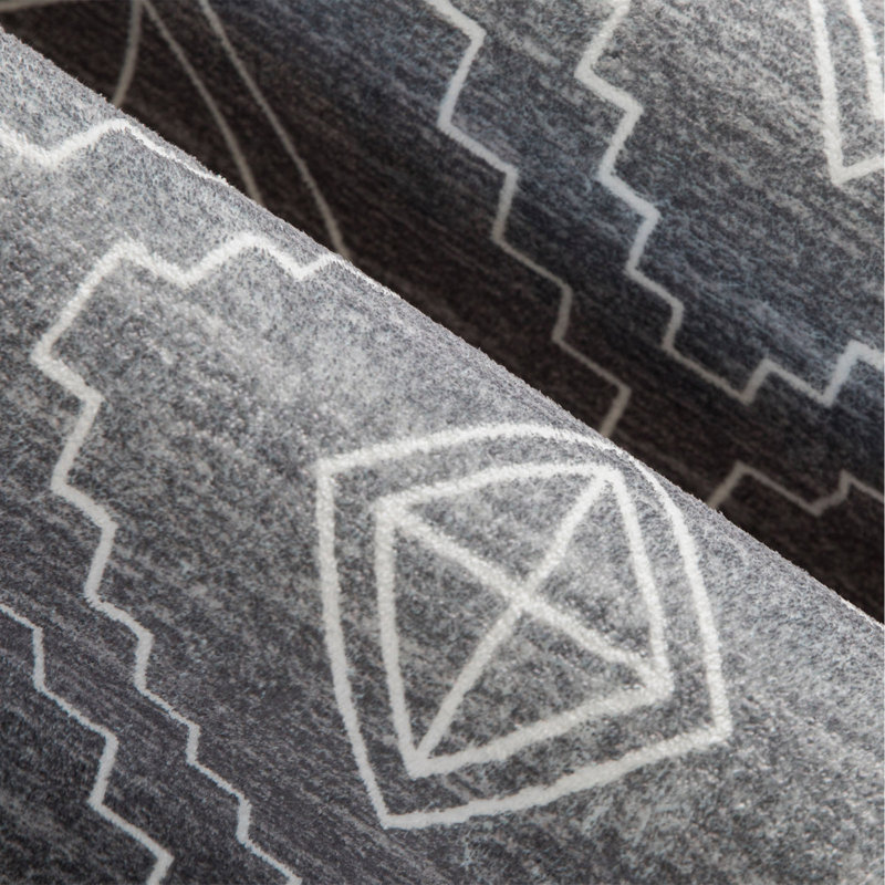 Imitation Cashmere Geometric Carpet, Rectangle 5' x 8'