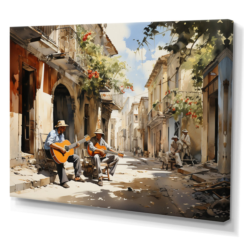 Cuba Rhythms Street II - Cuba, art mural paysage, H 34 po x l 44 po x P 1,5 po, Toile tendue