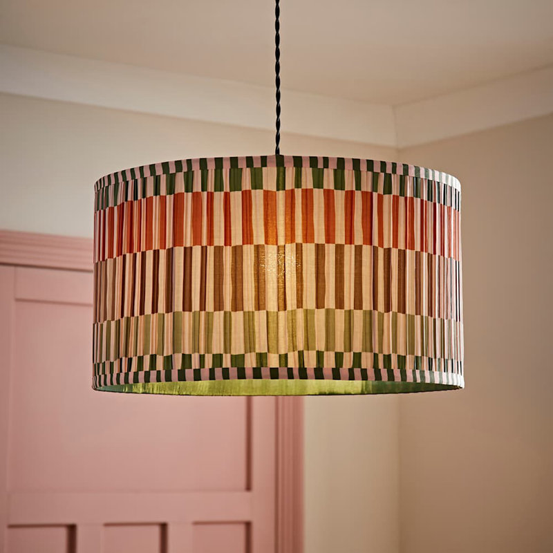 Sulai Cotton Blend Drum Lamp Shade ( Slip-On ), Green
