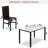 Dining Table Set For 4, 5-Piece Kitchen Table And Chairs, Rectangular Dining Table Set With Four Black Chairs And Marble Top, Dining Table Set With Backrest For Small Spaces, Dining Room Or Living Room-1186568416
