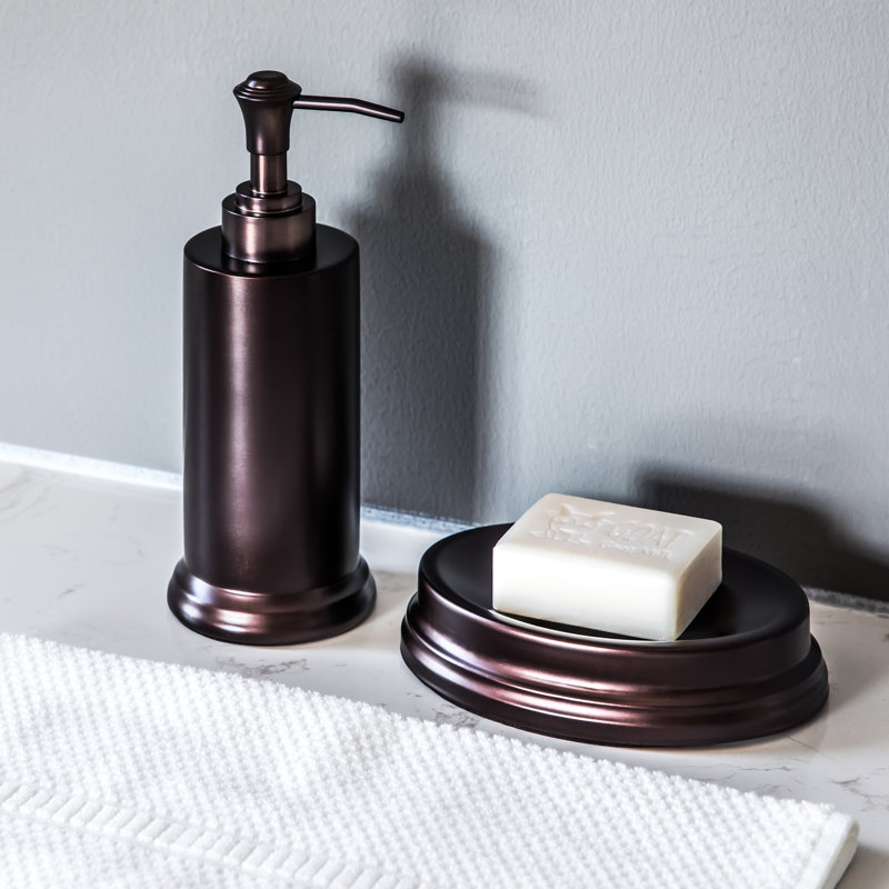 Ensemble d'accessoires de salle de bain Regin, 4 pièces, Bronze frotté à l'huile