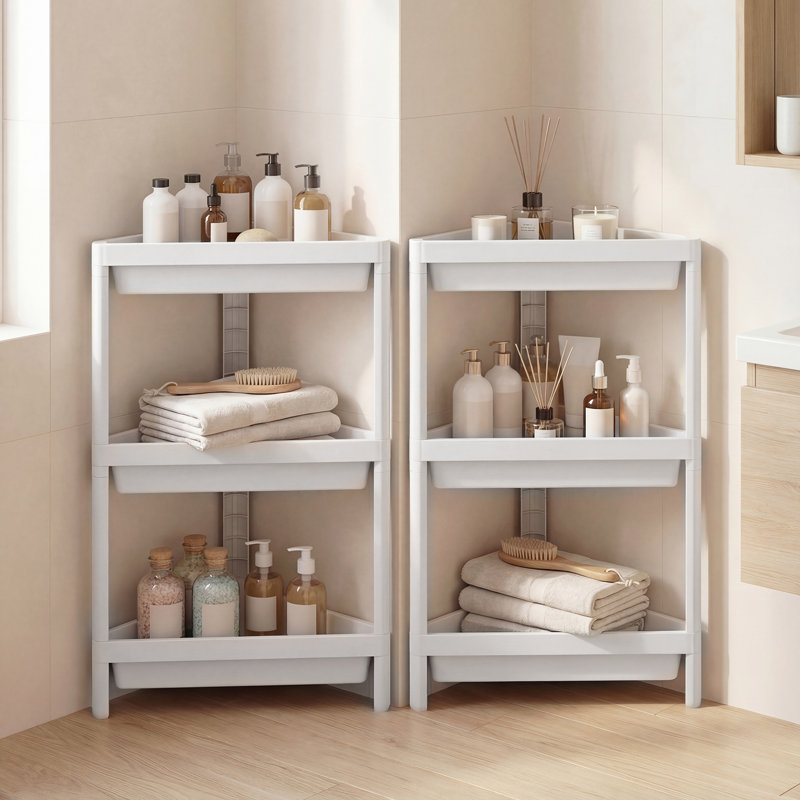 44 cm W Shelving Unit, White