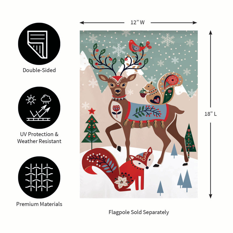 Drapeau de jardin Woodland Creatures