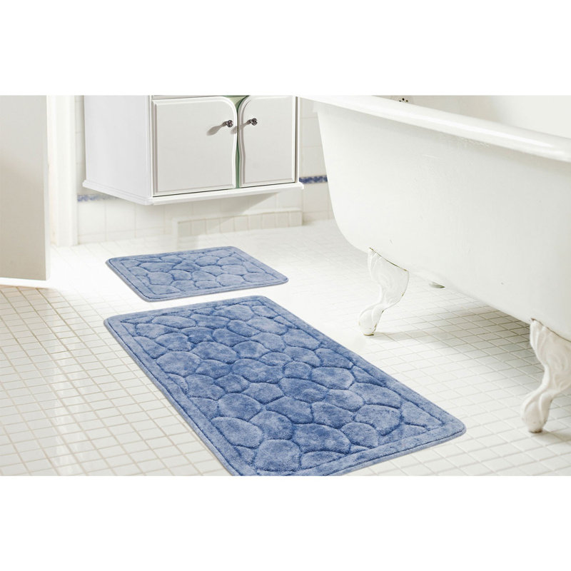 Ensemble de 2 tapis de bain Millgrove, Bleu
