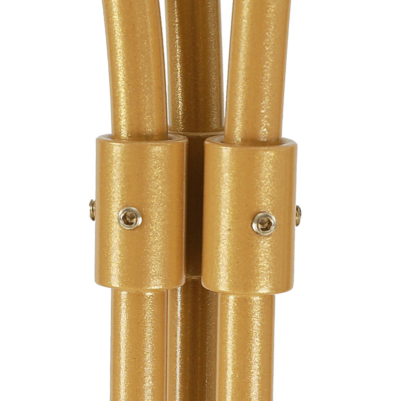 Lampe sur pied à arc 3 lumières Bidal, Doré