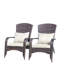 Chaise de patio avec coussins (coussin beige)