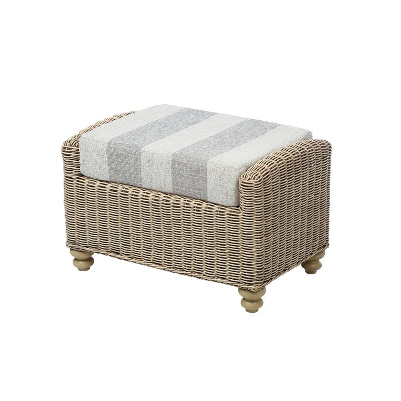 Portobello 70cm Wide Rectangle Striped Ottoman with Storage
