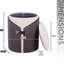 Tabouret de coiffeuse à deux tons avec rangement Latitude Run®
