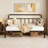 Twin Daybed – Metal Frame, Steel Slats, Brown, Guest Room