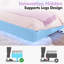 Structure de lit flottante pour enfant avec tête de lit DEL ajustable et revêtement en cuir Zoomie-354998219-337576849