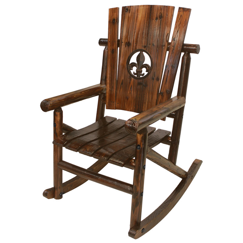 Chaise berçante simple Ardoin Fleur de Lis