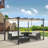13 Ft. W X 10 Ft. D Aluminum Pergola with Canopy-66752802