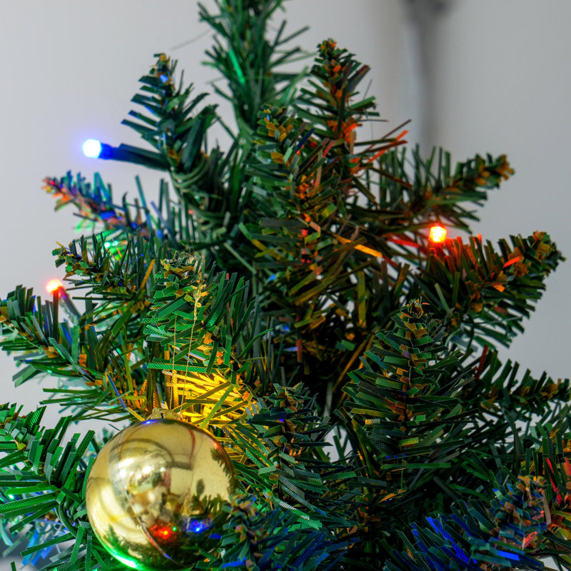 Arbre de Noël 8 pi avec 250 lumières, 668 branches, matériaux, grande décoration rassurante à DEL,