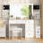 Greyden Makeup Vanity with Hidden Sliding Storage Shelves and Outlets-1540252379