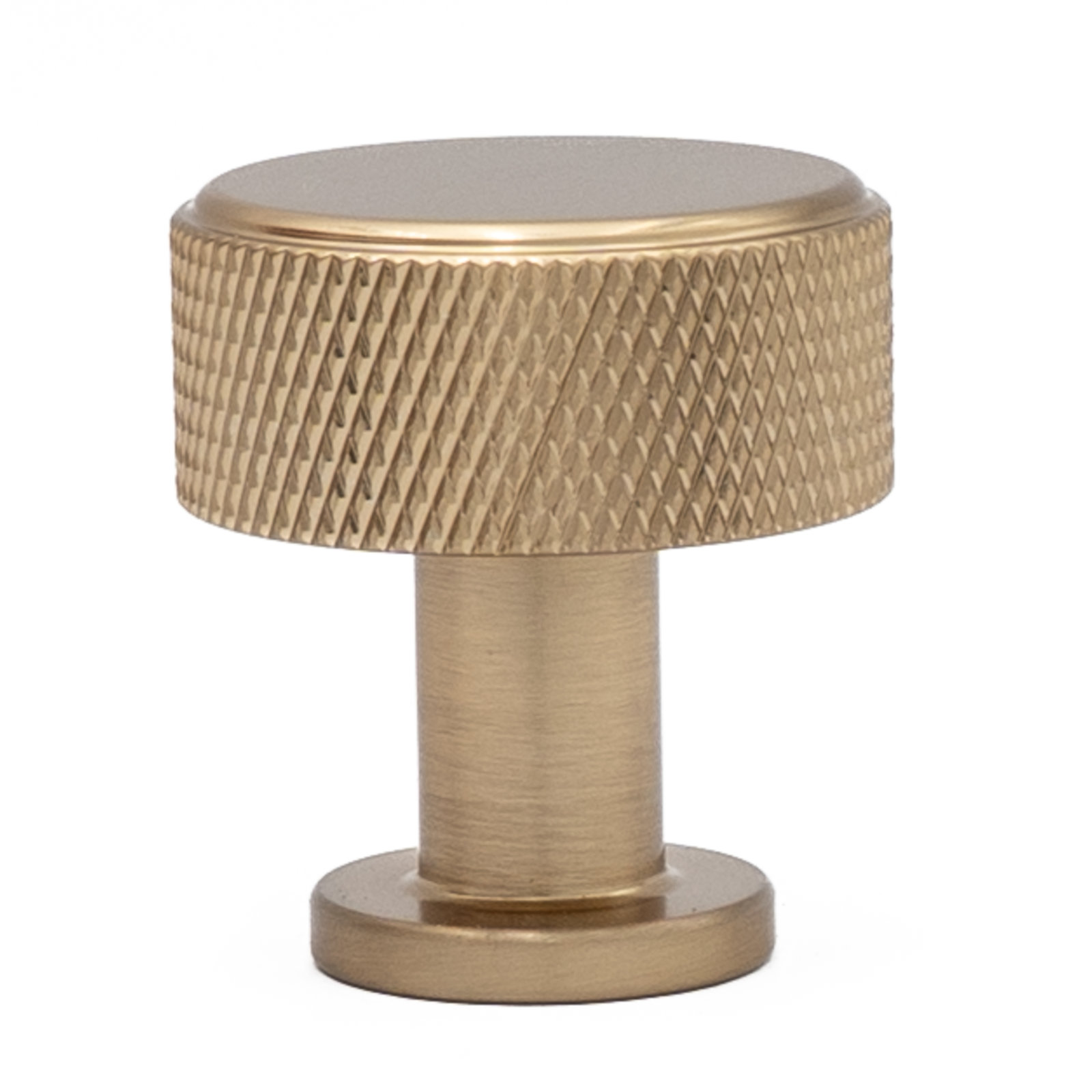 Kent Knurled Round Knob, 1.13", Champagne Bronze