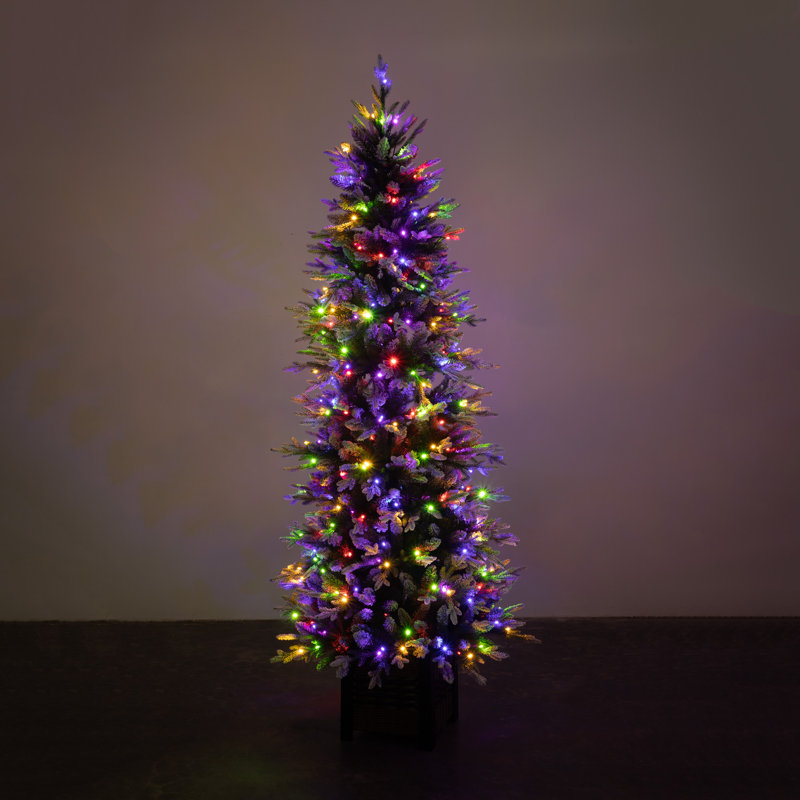 Sapin de Noël artificiel éclairé 6,9 pi