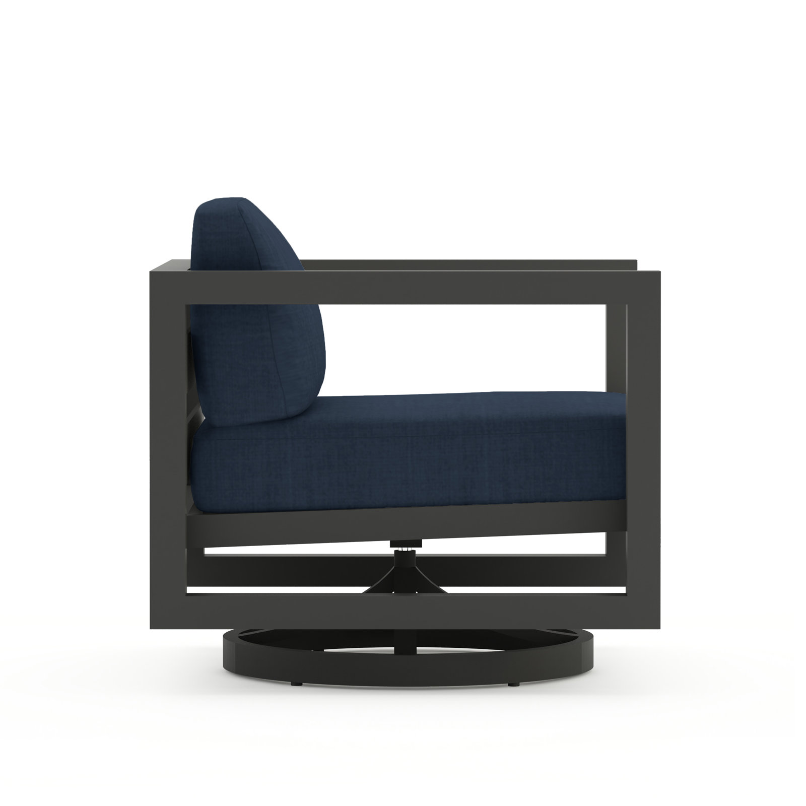 Yarieli Outdoor Chair with Sunbrella® Cushions, Slate, Spectrum Indigo Sunbrella®