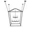 76" Square Kitzi Tapered Pendant
