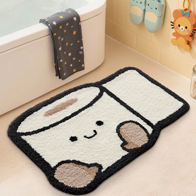 Tapis de bain doux, absorbant et antidérapant, lavable à la machine