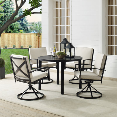 Coastal Swivel Chairs Patio Dining Sets