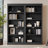 83.4" Tall Wood Bookcase with light strip-1112965398