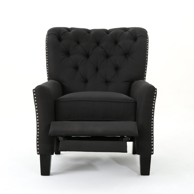 Fauteuil inclinable moderne en tissu, chaise longue confortable pour le salon, la chambre à coucher, Gris foncé