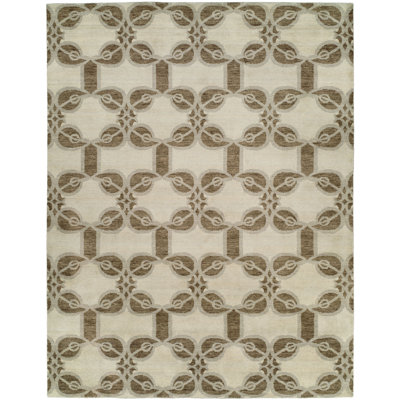 Amariana Geometric Area Rug in Ivory