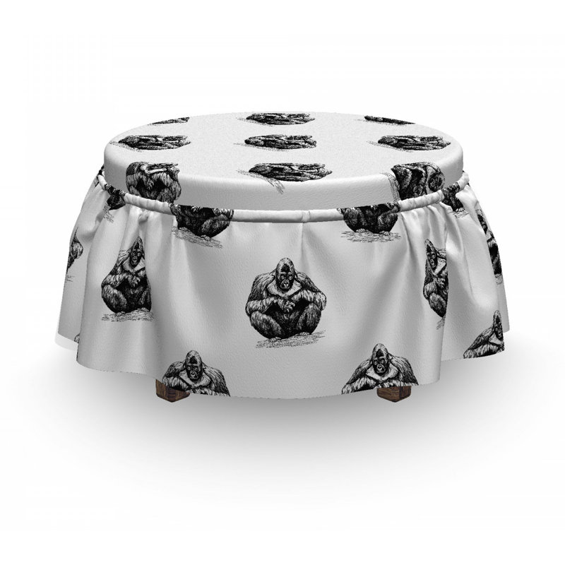 Box Cushion Ottoman Slipcover