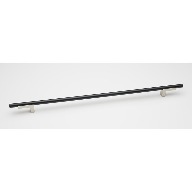 Poignée lisse Vita Bella, Nickel mat / noir mat, 12"