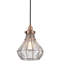 Cracked Glass Pendant Light Antique Red Copper Finish