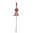 Rustic Pink Cast Iron Decorative Dinner Bell with Vintage Tropical Flamingo Frame