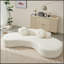 Canapé 105,5 "incurvé moderne 3 - 4 places Cloud Couch 2 coussins sans assemblage