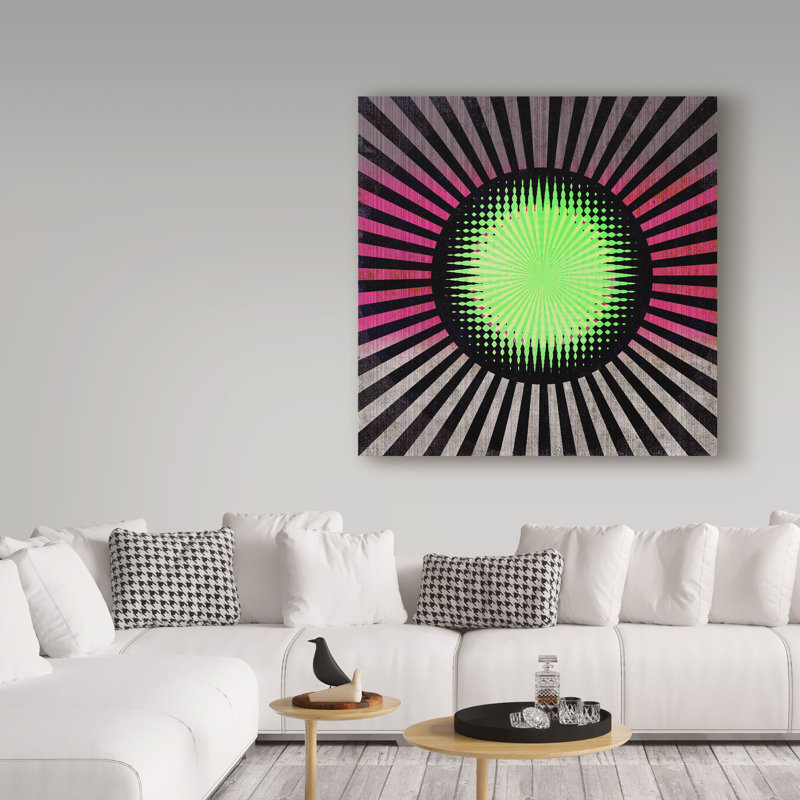 Audranna «Neon», impression sur toile tendue, H 14 po x l 14 po