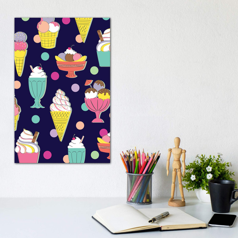 «Candy Land» par Caroline Alfreds - impression d'art graphique, Toile tendue, Pas de tapis, H 12 po x l 8 po x P 0,75 po