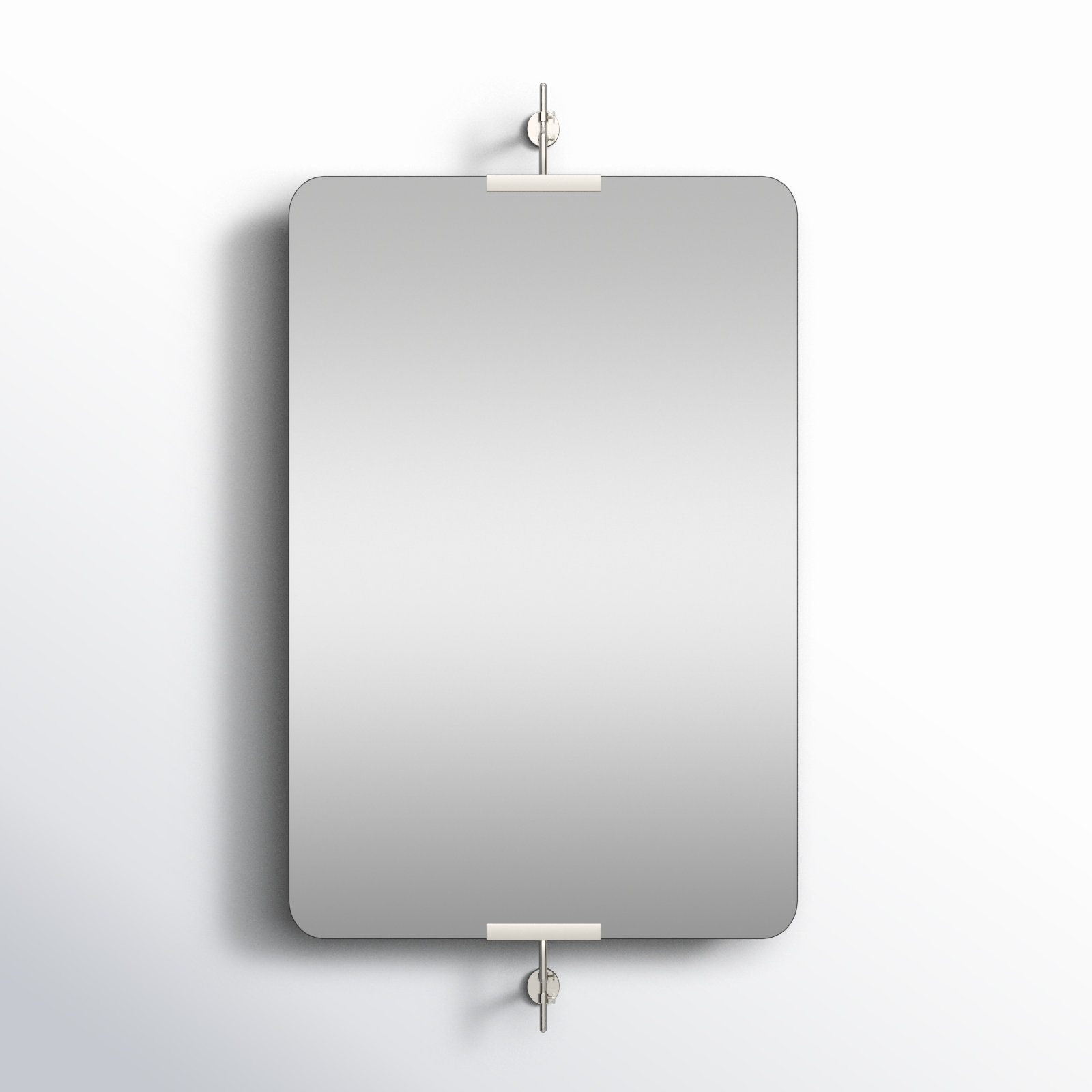 Guava Metal Rectangle Mirror, Silver, 48" x 29"