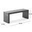 Banc en bois noir 47,61 pour la salle à manger, la décoration, le cadre, le banc long à installation rapide et polyvalent, à assembler