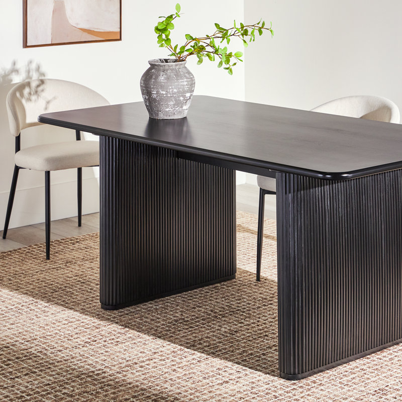 Coursen 68" Rectangular Dining Table, Black