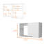 Armoire blanche de 23,98 pouces de hauteur pour le rangement et la présentation des articles essentiels de cuisine, 28 po de largeur, avec tablette fonctionnelle