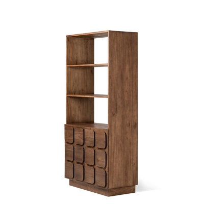 Natalyah 193cm H x 92cm W Solid Wood Standard Bookcase