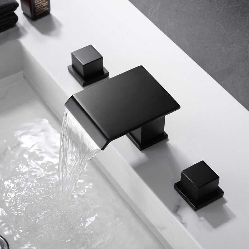  Robinet de lavabo de salle de bain à fixation sur le comptoir avec bec cascade