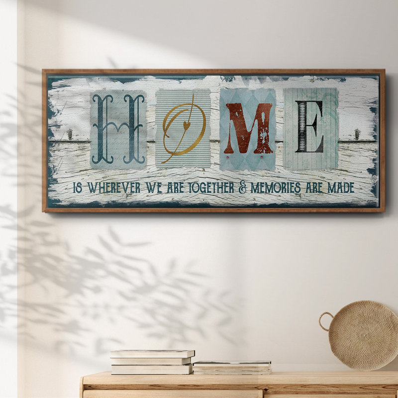 Home Wherever We- Framed Canvas