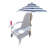 White Solid Wood Chair With Umbrella Hole - Comfortable, Stylish For Outdoor/Indoor Patio, Porch, Deck, Garden, Poolside Easy Assembly Provided Outdoor Indoor Slot, Hardwood, Comfortable Seat,-2118312982