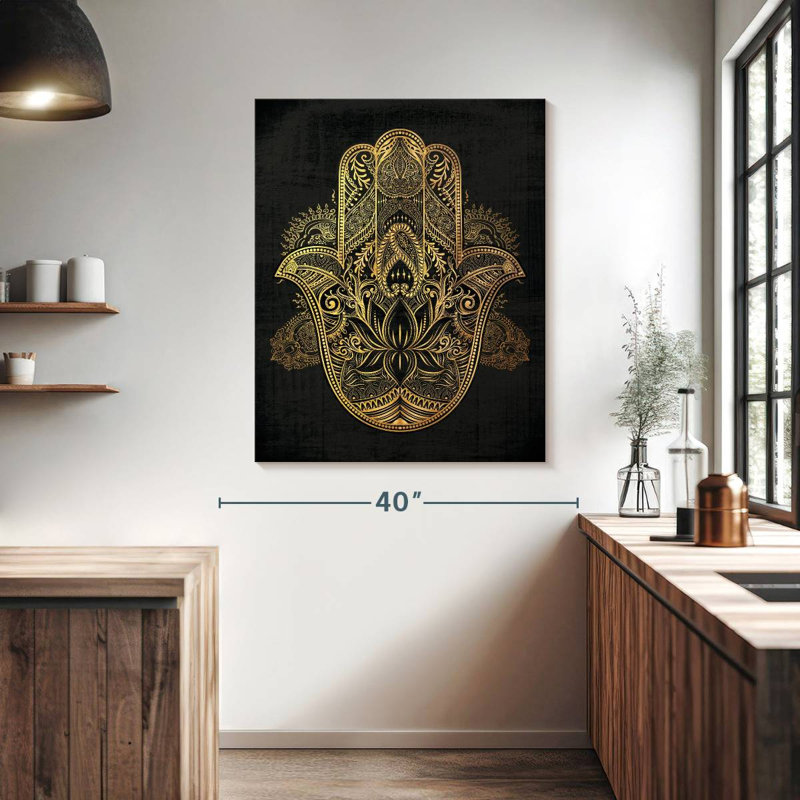 " Ornate Hamsa Symbol " by NirvanaDesigns, 40" H x 32" W x 1.25" D