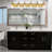 Bathroom Vanity Light Fixtures, 6-Light Farmhouse Vanity Light With Clear Glass Shades, Bathroom Lighting Fixtures Over Mirror, Vanity Light Fixture Indoor-82462127