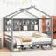 Lit double avec structure de toit-894244581