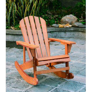 Almat Solid Wood Adirondack Chair, Black. 