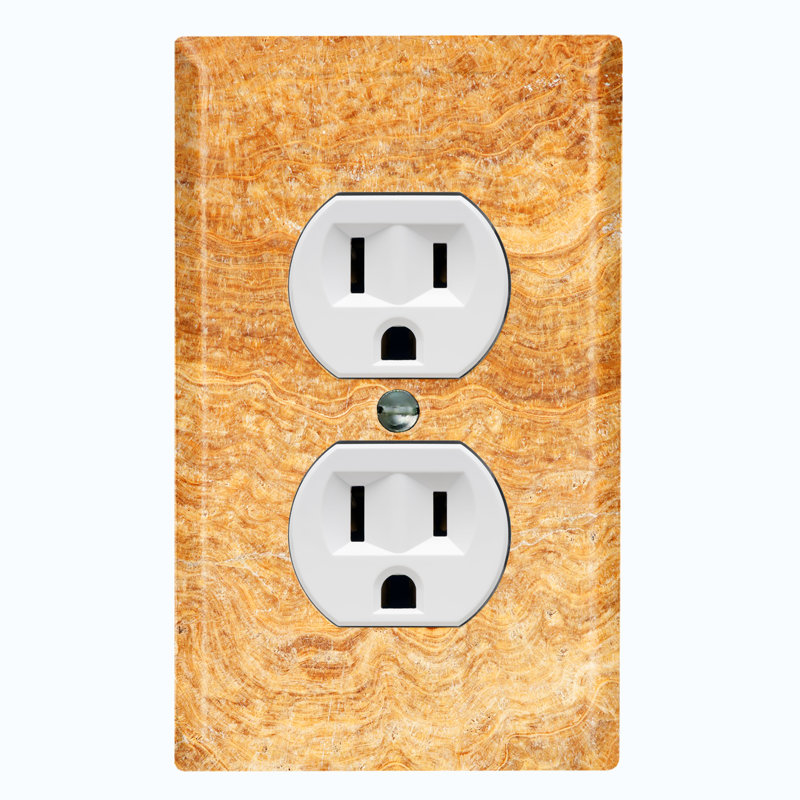 Patterned 1 - Gang Duplex Outlet Standard Wall Plate